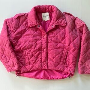 & Merci Quilted Puffer Jacket In pink